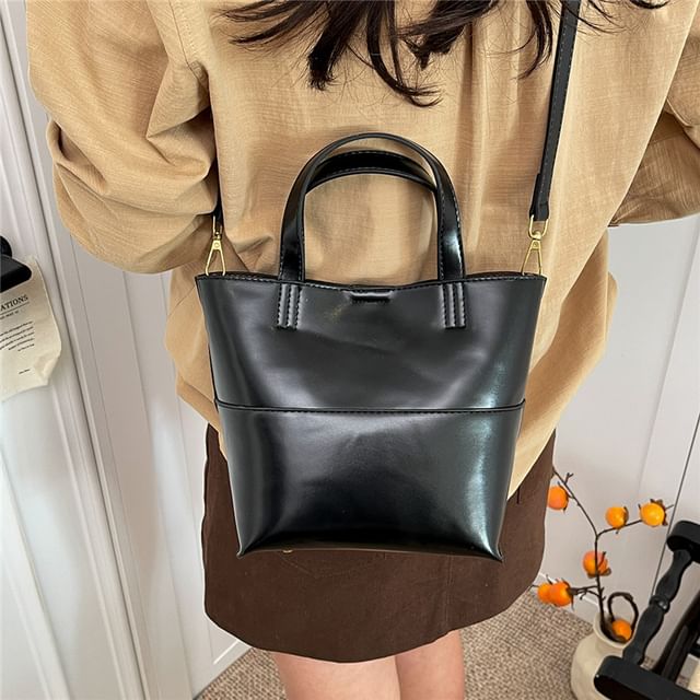 Panel Crossbody Tote Bag