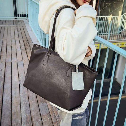 Faux Leather Tote Bag