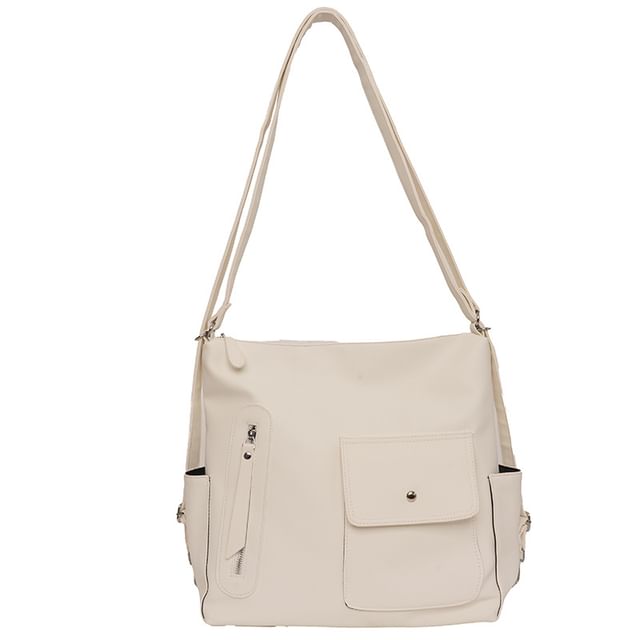 Flap Pocket Zip Crossbody Bag