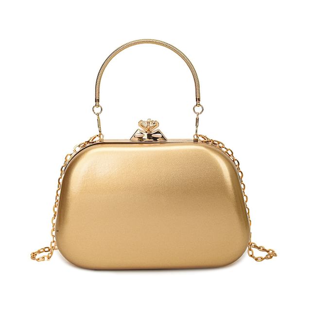 Rhinestone Top Handle Evening Bag
