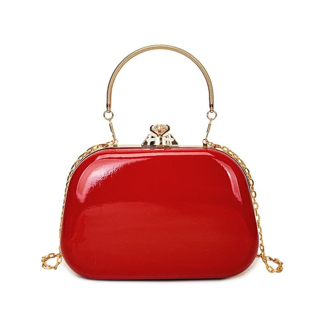 Rhinestone Top Handle Evening Bag