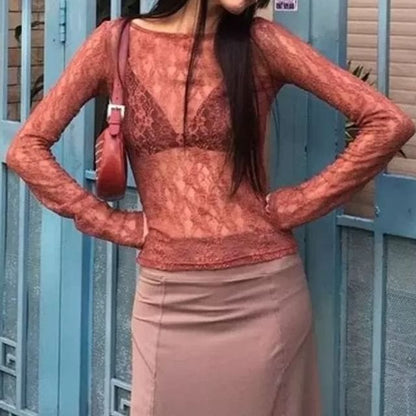 Boat Neck Lace Top
