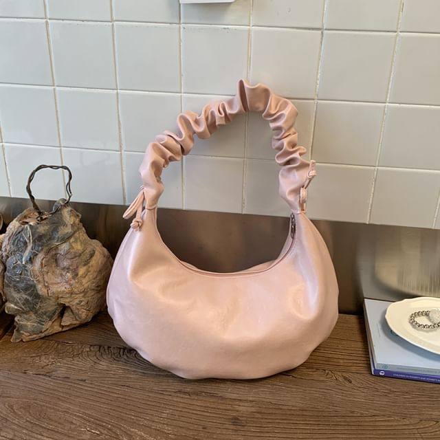 Plain Faux Leather Crossbody Bag