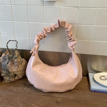 Plain Faux Leather Crossbody Bag