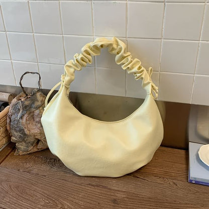 Plain Faux Leather Crossbody Bag