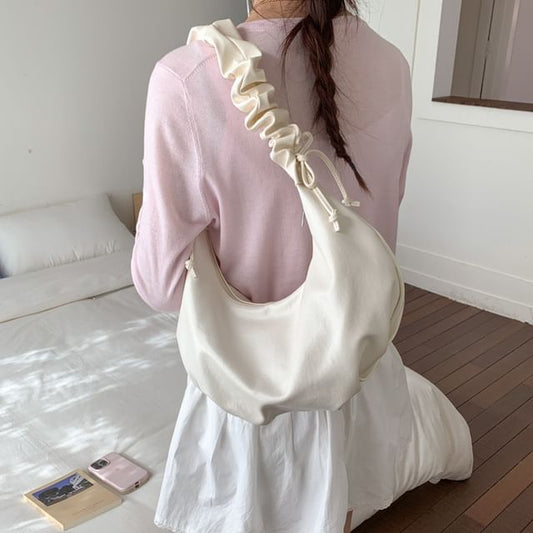 Plain Faux Leather Crossbody Bag
