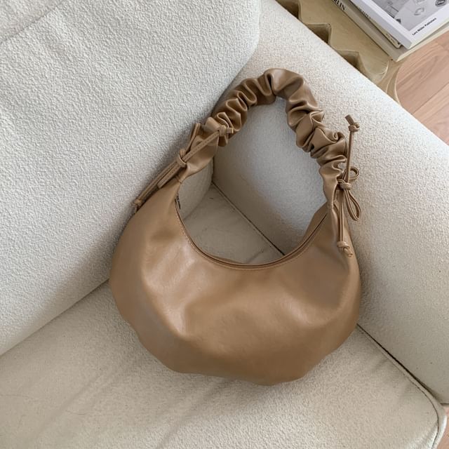 Plain Faux Leather Crossbody Bag