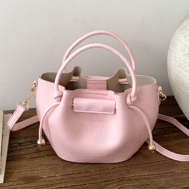 Set: Faux Leather Crossbody Bag + Pouch