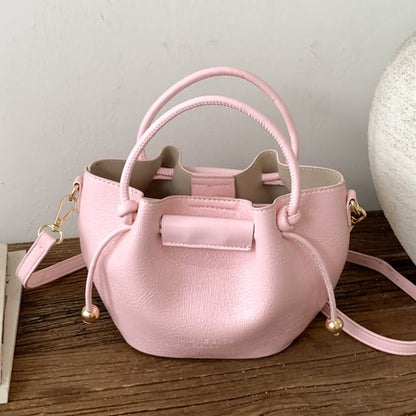 Set: Faux Leather Crossbody Bag + Pouch