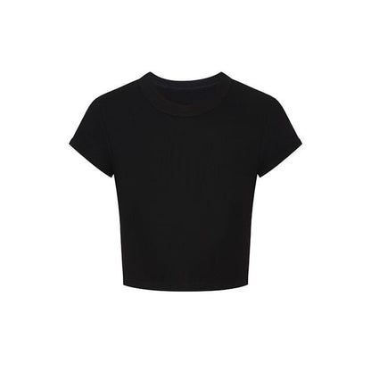 Cropped Crew Neck Tee - Short Sleeve Essential