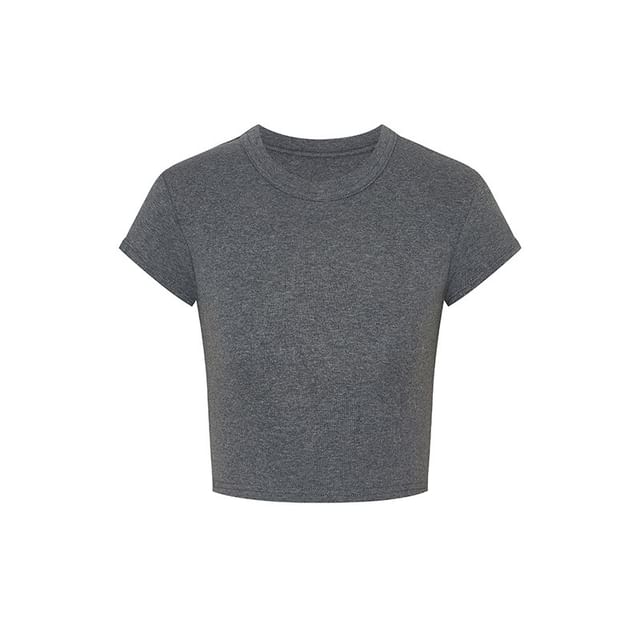 Cropped Crew Neck Tee - Short Sleeve Essential