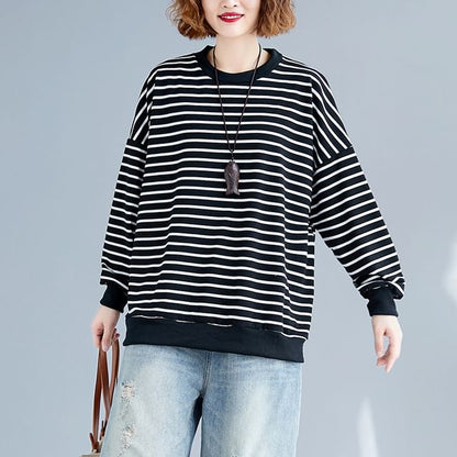 Striped Crew Neck Sweatshirt
