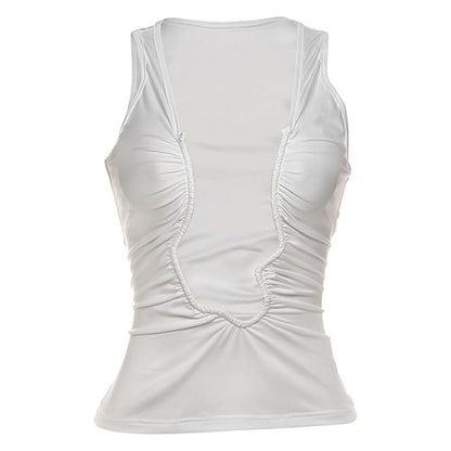 Deep V Neck Plain Tank Top