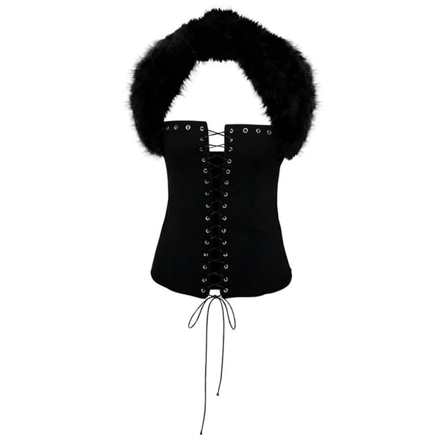 Corset Lace Bandeau Bralette