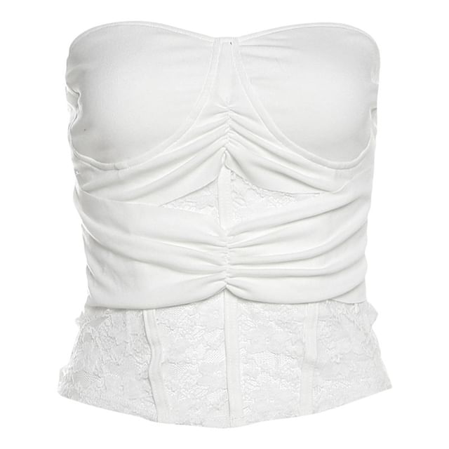 Off-Shoulder Lace Crop Top
