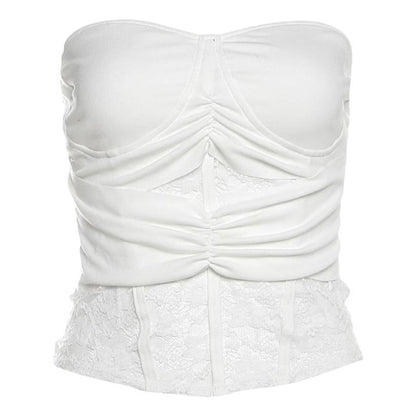 Off-Shoulder Lace Crop Top