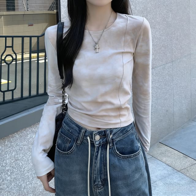 Tie Dye Slim Fit Crop Tee