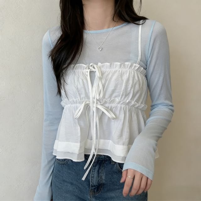 Frill Trim Camisole - Elegant Layering Piece