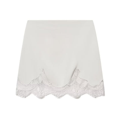 Black Lace Mini A-Line Skirt with High Waist - Altfashion Shop