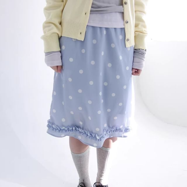 Polka Dot A-Line Skirt - Altfashion Shop
