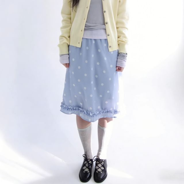 Polka Dot A-Line Skirt - Altfashion Shop