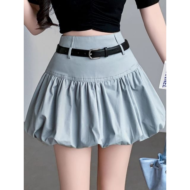 Black Micro A-Line Skirt - Altfashion Shop
