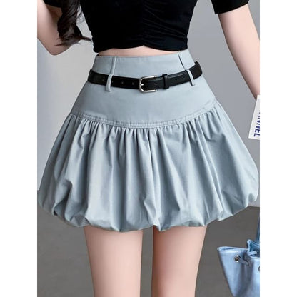 Black Micro A-Line Skirt - Altfashion Shop