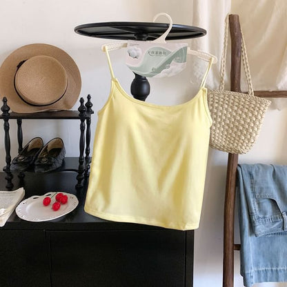 Padded Scoop Neck Minimalist Cami