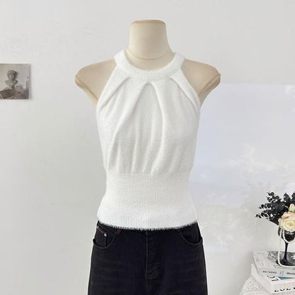 Minimalist Halter Knit Top