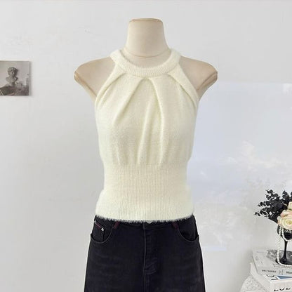Minimalist Halter Knit Top