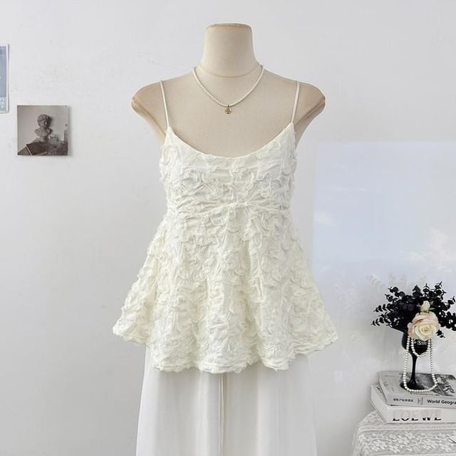 Ruffled Scoop Neck Cami Top