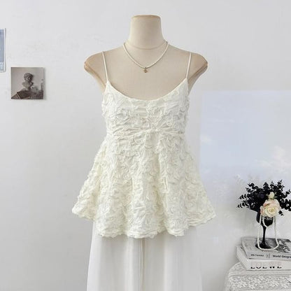 Ruffled Scoop Neck Cami Top