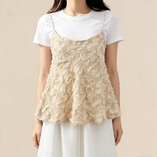 Ruffled Scoop Neck Cami Top