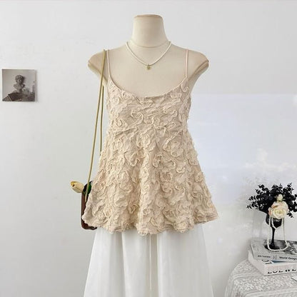 Ruffled Scoop Neck Cami Top
