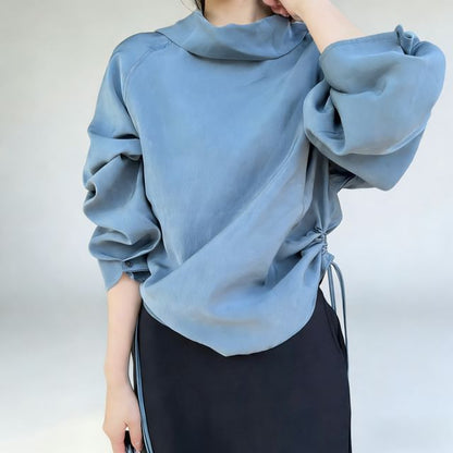 Cowl Neck Long-Sleeve Chic Blouse