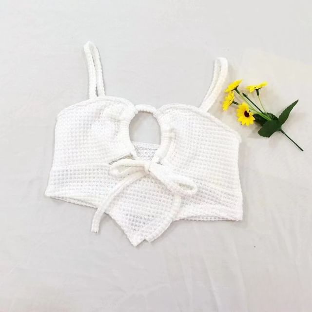 Cutout Asymmetric Cropped Camisole