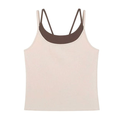 Mock Two Piece Camisole Top
