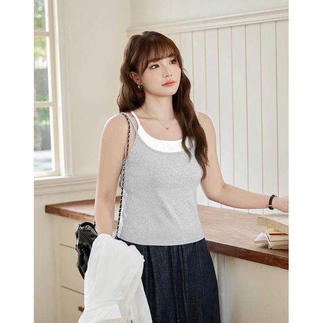 Mock Two Piece Camisole Top