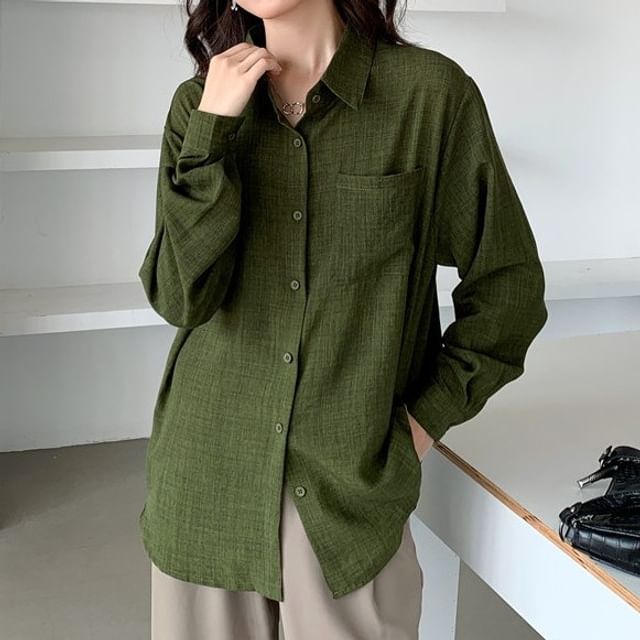 Long-Sleeve Classic Button Shirt