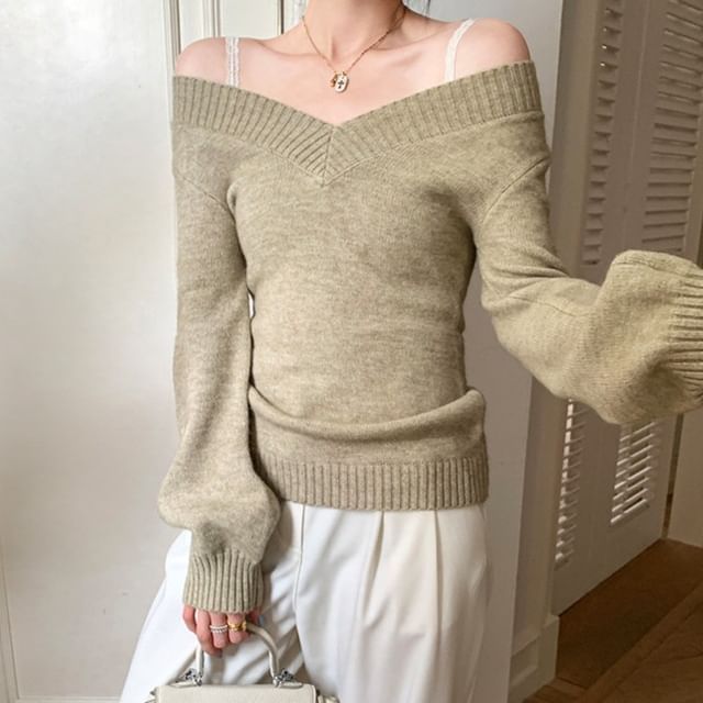 Off-Shoulder Sweater