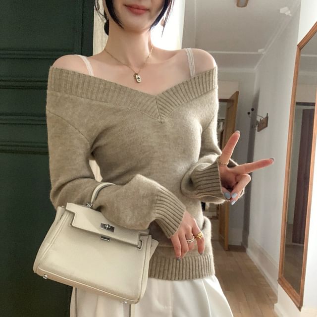 Off-Shoulder Sweater