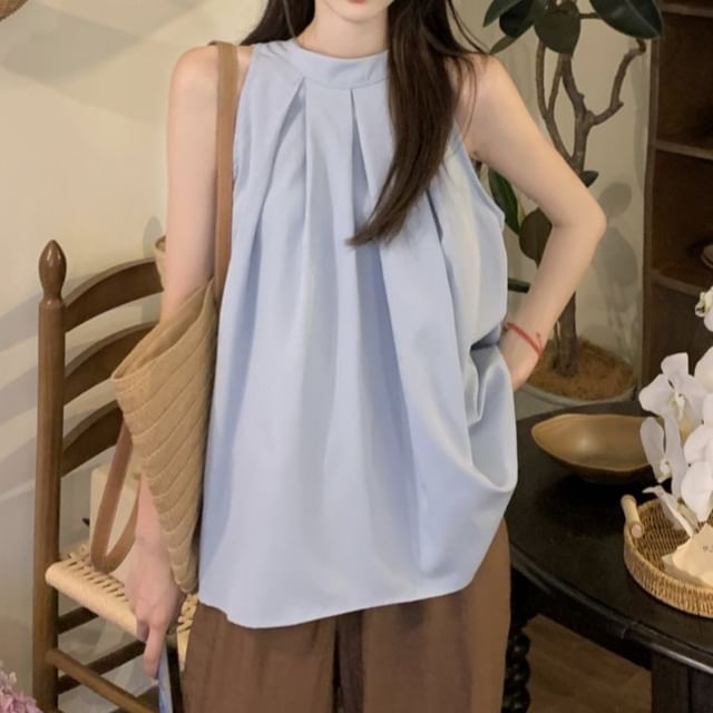 Simple Halter Neck Blouse