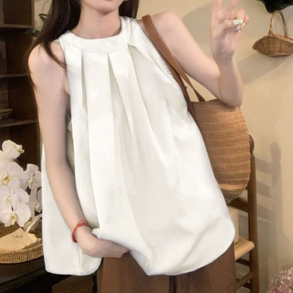 Simple Halter Neck Blouse