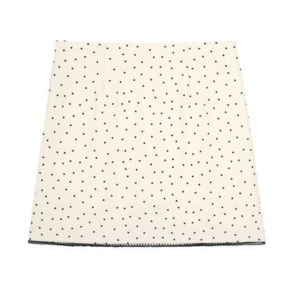 Mid Waist Dotted Mini A-Line Skirt