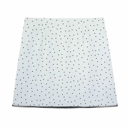 Mid Waist Dotted Mini A-Line Skirt