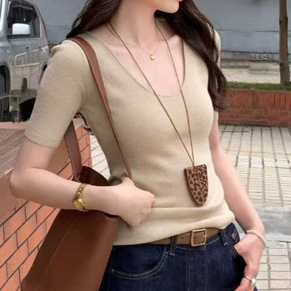 Scoop Neck Knit Top
