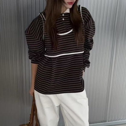Striped Polo and Crop Tank Duo