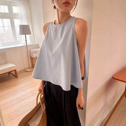 Crewneck Crop Tank Top