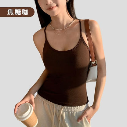 Scoop Neck Spaghetti Strap Camisole