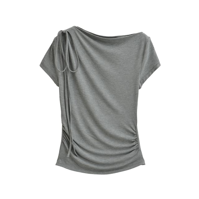 Off-Shoulder Ruched Tee